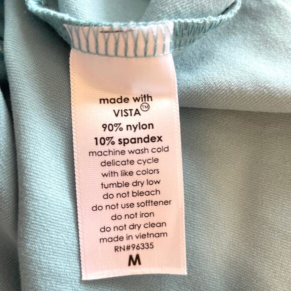 Susana Monaco Cut Out Long Sleeve Deep V-Neck Mini Dress In Waterfall Medium New - Picture 13 of 13